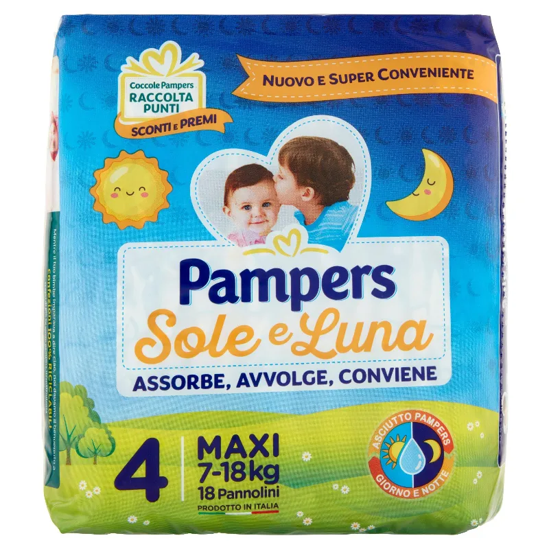PAMPERS SOLE&LUNA N.4 MAXI 7-18KG X17