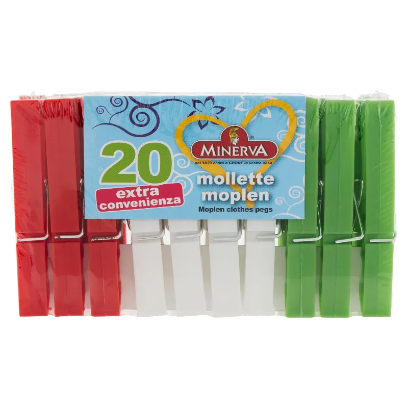 MOLLETTE PLASTICA MINERVA COLORATE X20