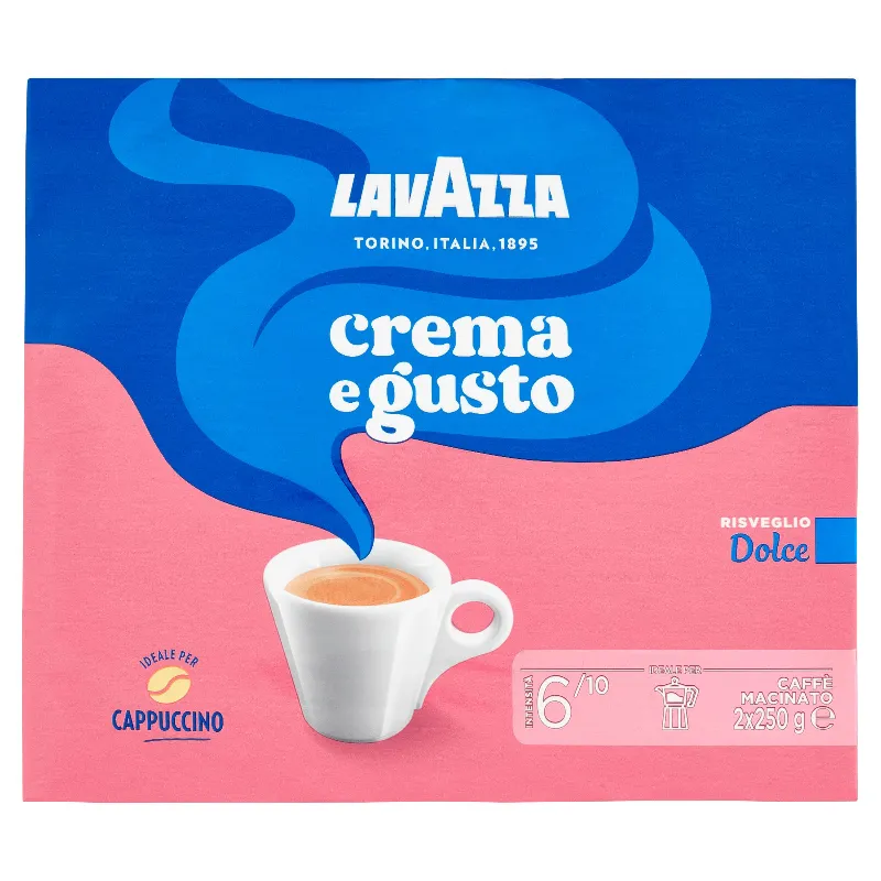 LAVAZZA CAFFE' CREMA & GUSTO DOLCE GR.250X2