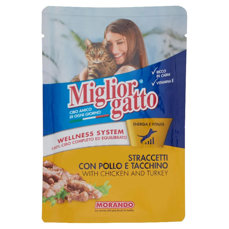 MIGLIOR GATTO STRACCETTI POLLO/TACCH. GR.100