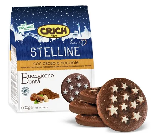 CRICH FROLLINI SPECIALI STELLINE CACAO/NOC GR.600