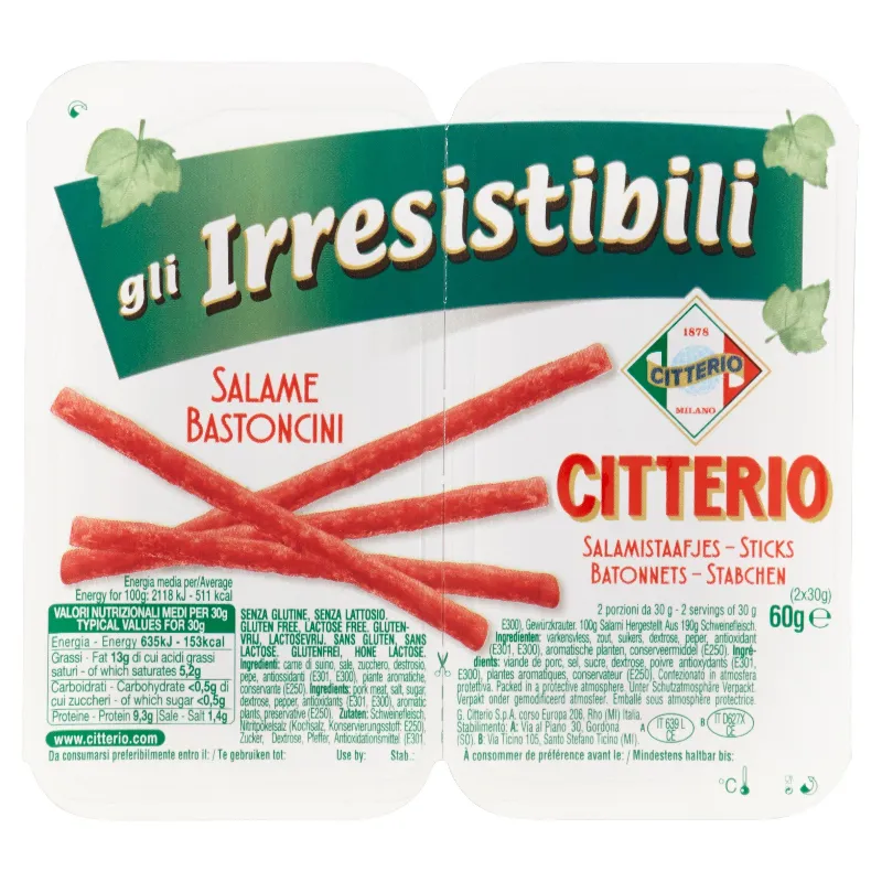 CITTERIO "IRRESISTIBILI" BASTONCINI SALAME GR.60