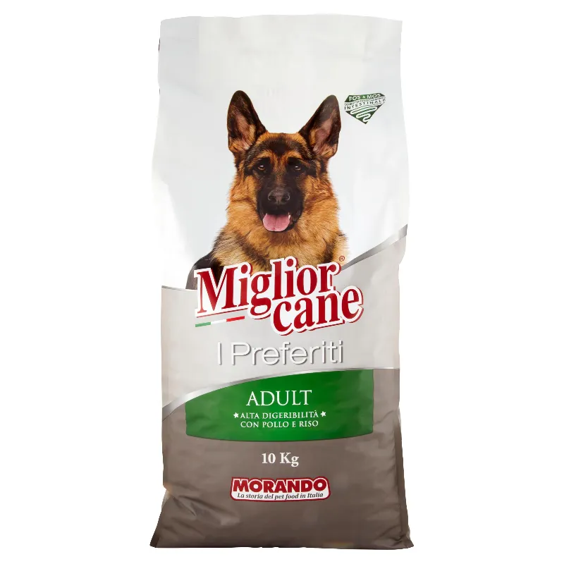 MIGLIOR CANE PREF.CROC.ADULT POLLO/RISO KG.10
