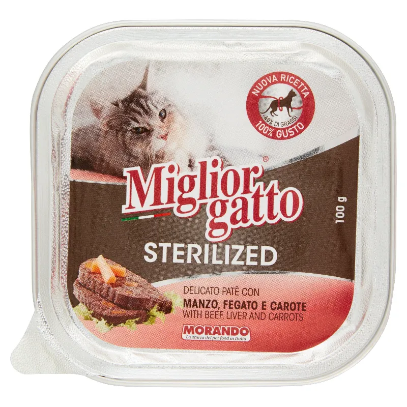 MIGLIOR GATTO STERILIZED VASCH.MANZO/FEG. GR.100