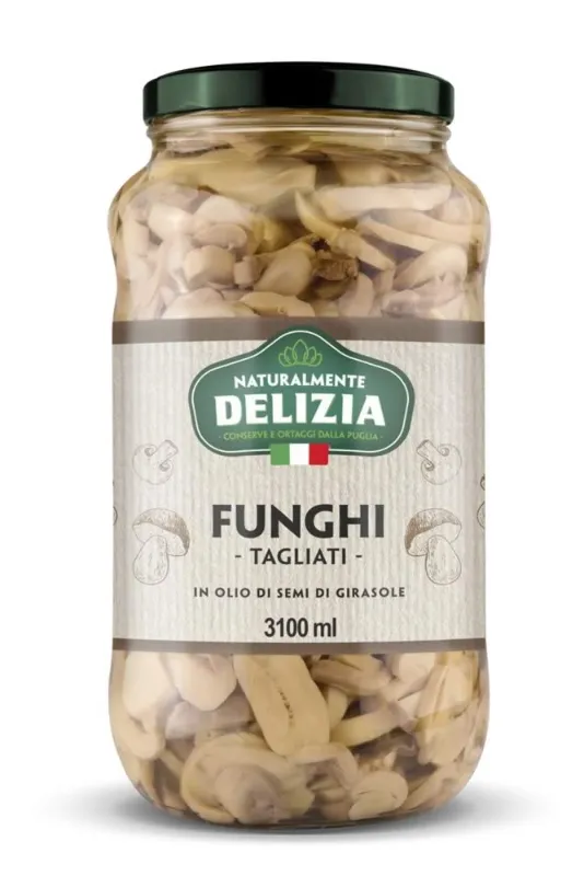 DELIZIA FUNGHI CHAMPIGNON AFFETTATI DOLCI ML.3100