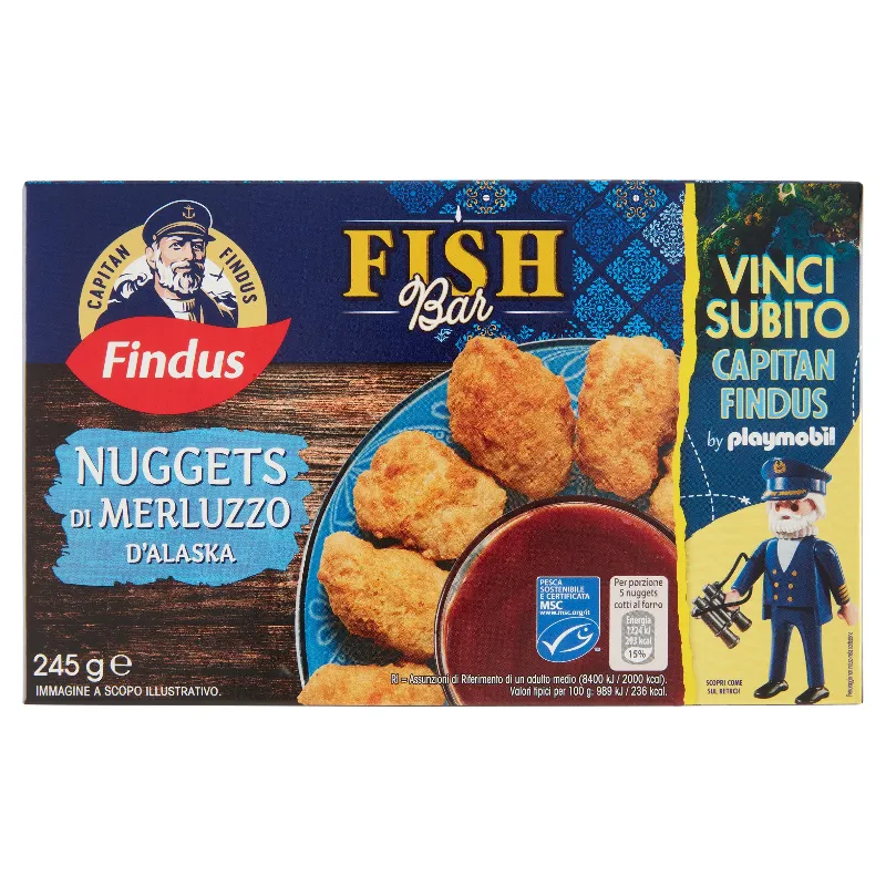 FINDUS NUGGETS DI MERLUZZO IN PASTELLA GR.245