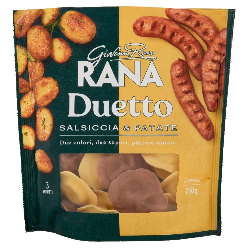 RANA SFOGLIAVELO DUETTO C/SALSICCIA E PATATE GR250