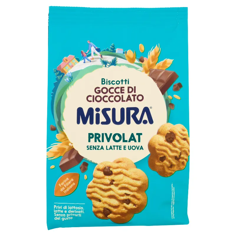 MISURA BISCOTTI PRIVOLAT GOCCE CIOCCOLATO GR.290