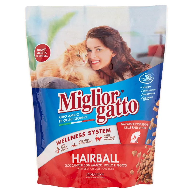 MIGLIOR GATTO CROC.HAIRBALL MANZO/POL/FEG. GR.800