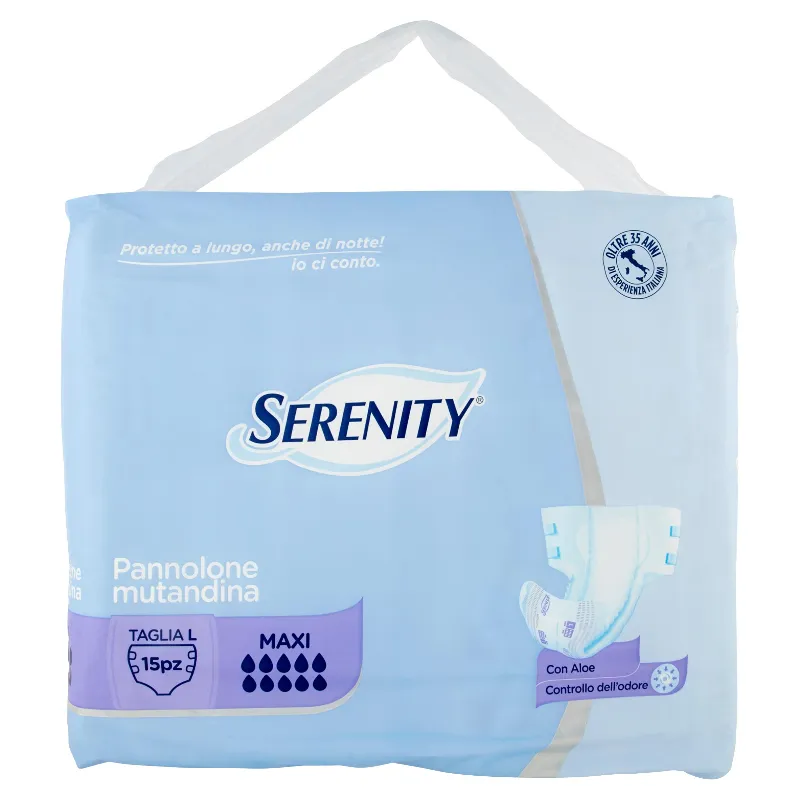 SERENITY PANNOLONE MUTAND.NOTTE TG.L MAXI X15