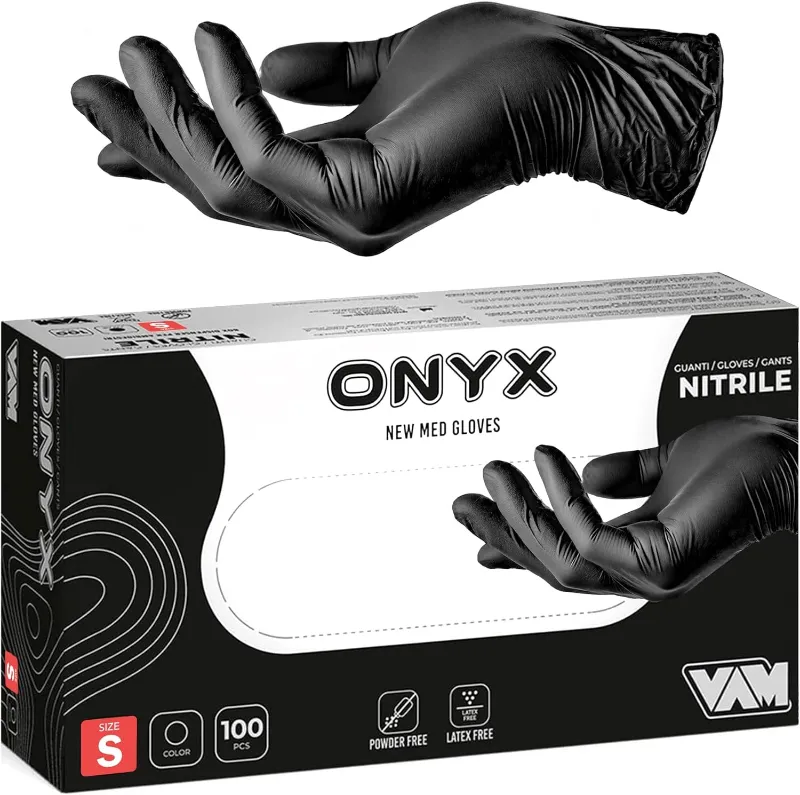 GUANTI NITRILE NERO ONYX X100 TG.S