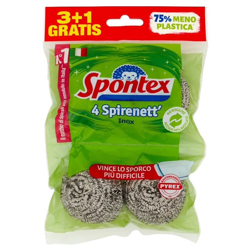 SPONTEX SPIRENETT ACCIAIO X3+1