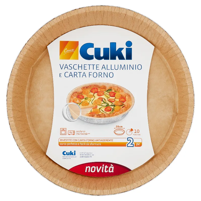 CUKI VASCH.CALDO TC10 TORTA+CARTAFORNO 8 PORZ.X2