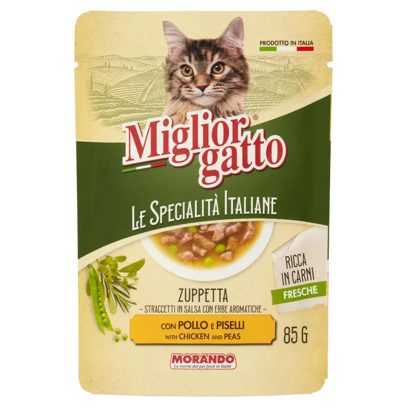 MIGLIOR GATTO STRAC.SPEC.ITAL.POLLO,PISELLI GR.85