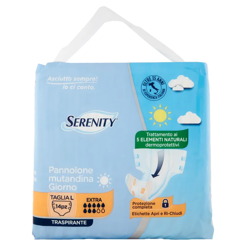SERENITY PANNOLONE MUTAND.GIORNO TG.L EXTRA X14