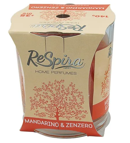 RESPIRA CANDELA C/BICCH.MANDARINO/ZENZERO GR.140