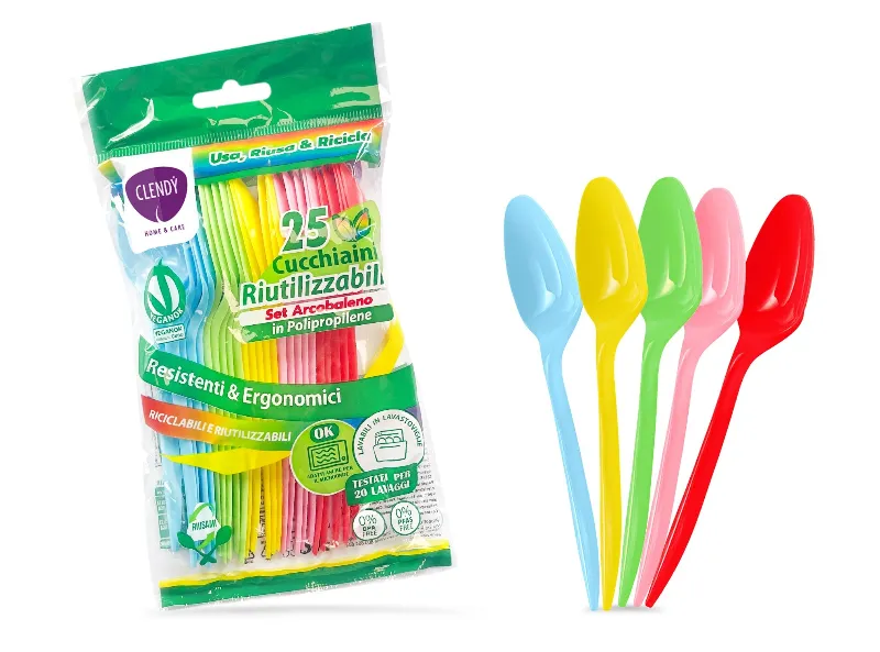 CLENDY CUCCHIAINI RIUTILIZ.ARCOBALENO PP X25