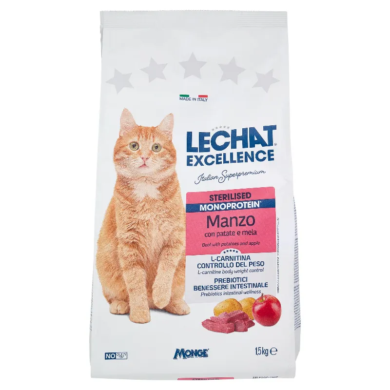 LECHAT EXCELLENCE CROC.STERIL.MONOPR.MANZO KG.1,5