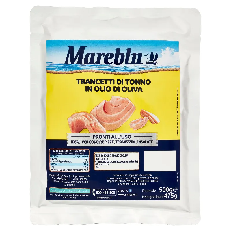 MAREBLU' TONNO O.O. IN BUSTA GR.500