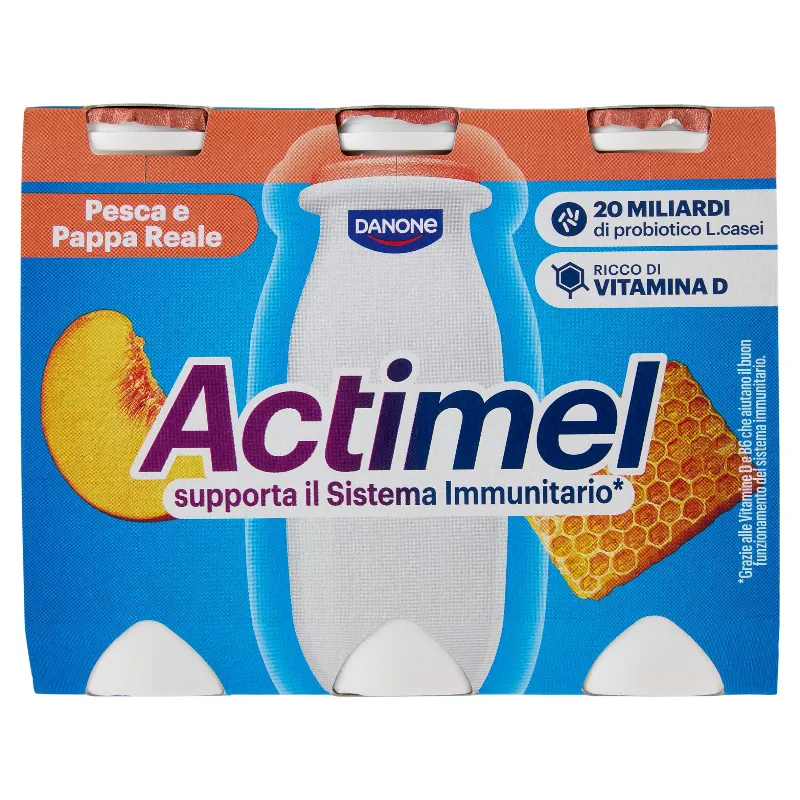 DANONE ACTIMEL PESCA&PAPPA REALE GR.100X6