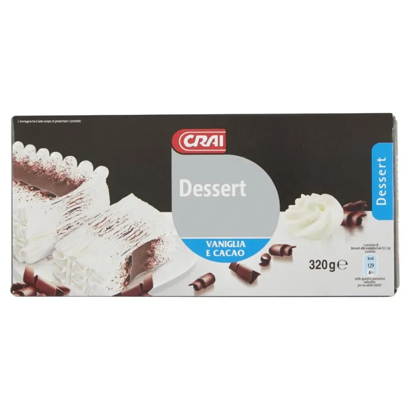 CRAI GELATI DESSERT VANIGLIA CACAO GR.320