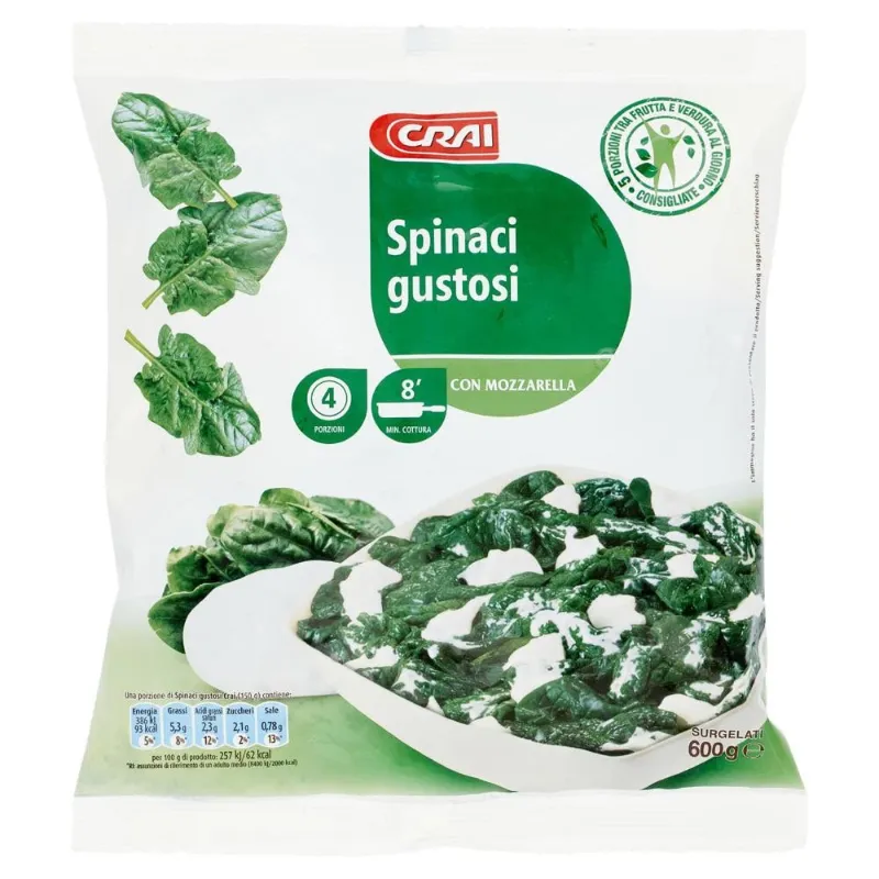CRAI SPINACI CON MOZZARELLA GR.600