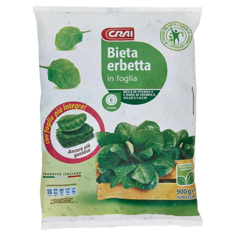 CRAI BIETA ERBETTA IN FOGLIE GR.900