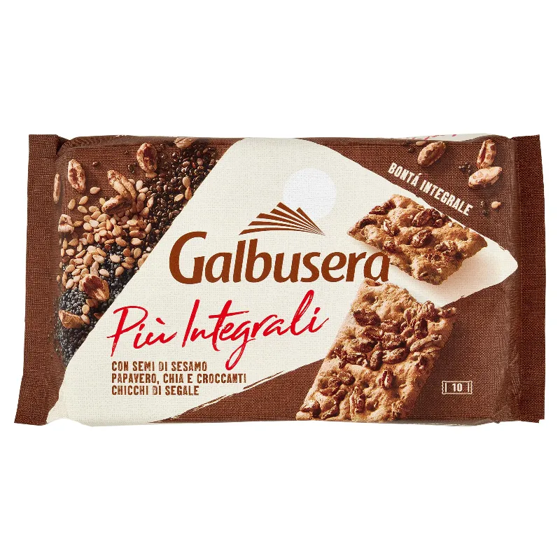 GALBUSERA CRACKERS INTEGRALI CON SEGALE GR.380