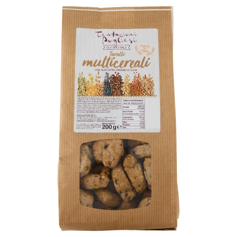 TENTAZIONI PUGLIESI TARALLI MULTICEREALI GR.200