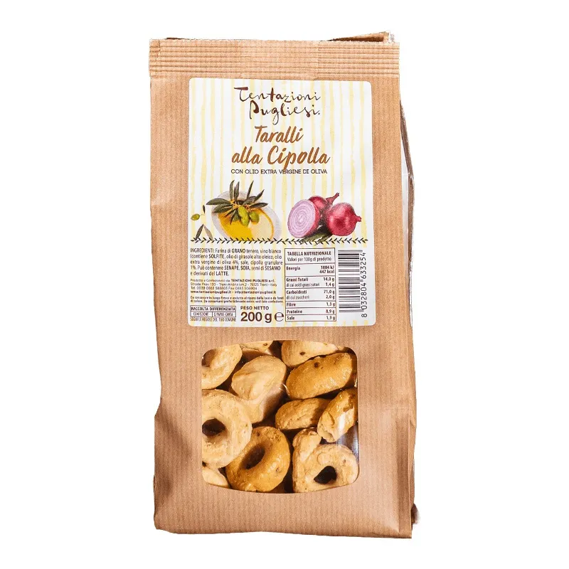 TENTAZIONI PUGLIESI TARALLI CIPOLLA GR.200