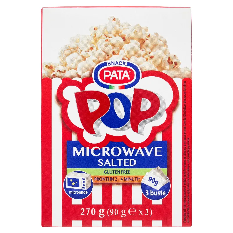 PATA POP CORN PER MICROONDE CON SALE GR.90X3