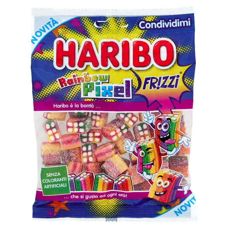 HARIBO BUSTA RAINBOW PIXEL FRIZZI GR.160