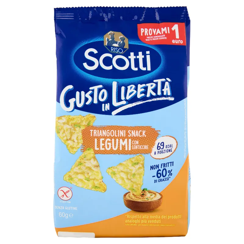 SCOTTI RISO TRIANGOLINI SNACK LEGUMI GR.60