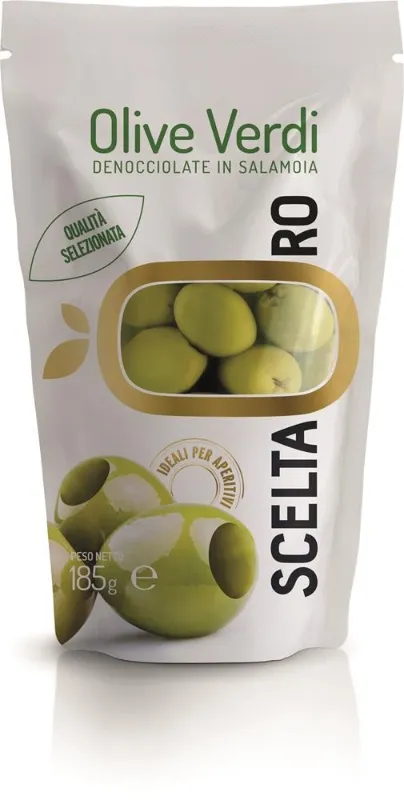 SCELTA ORO OLIVE VERDI DENOCCIOLATE DOYPACK GR.185