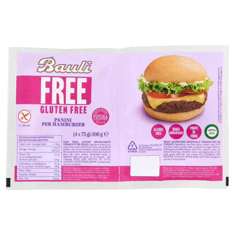 BAULI SENZA GLUTINE PANE HAMBURGER GR.300