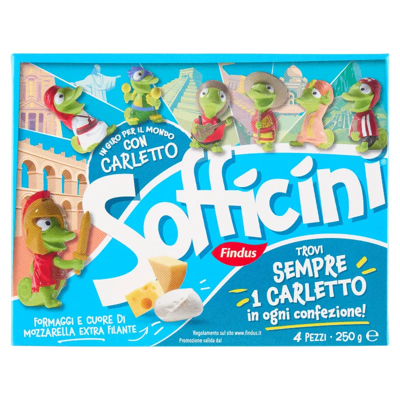 FINDUS SOFFICINI FORMAGGI E MOZZARELLA GR.250