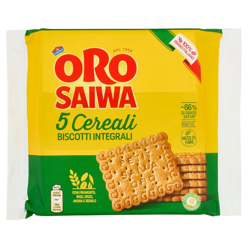 SAIWA ORO BISCOTTI 5 CEREALI GR.400