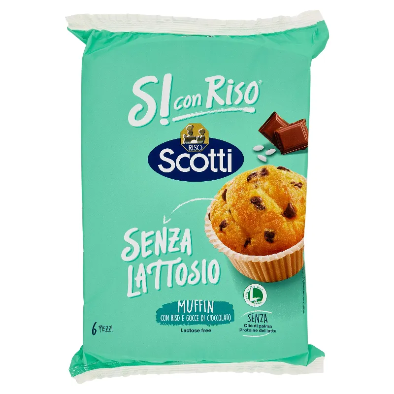 SCOTTI RISO SENZA LATTOSIO MUFFIN CIOCC X6 GR.222