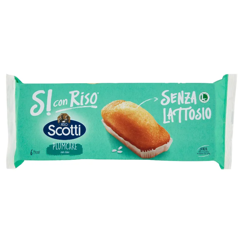 SCOTTI RISO SENZA LATTOSIO PLUMCAKE X6 GR.190