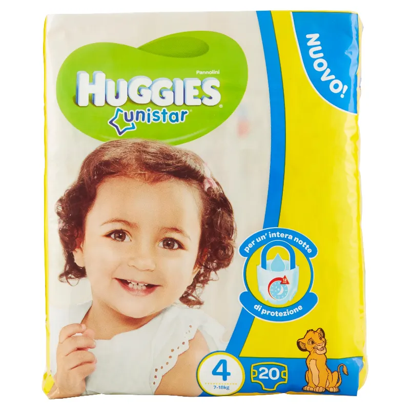 HUGGIES UNISTAR N.4 MAXI 7-18KG 1X6
