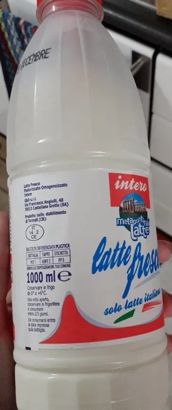 METAPONTINA LATTE FRESCO INTERO LT.1