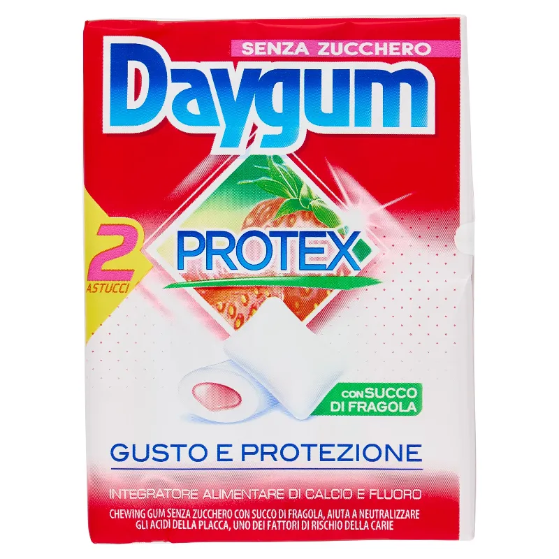 PERFETTI DAYGUM X2 PROTEX GEL FRAGOLA