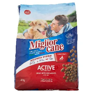MIGLIOR CANE CROCCHETTE ACTIVE MANZO KG.4