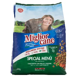 MIGLIOR CANE CROC.SPECIAL MENU POLLO/VERD. KG.4