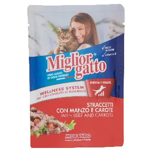 MIGLIOR GATTO STRACCETTI MANZO/CAROTE GR.100