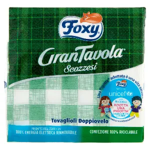 FOXY TOVAGL.GRAN TAVOLA SCOZZ.2V.X43 CM33X33