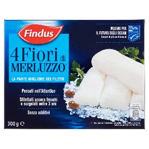 FINDUS FIORI DI FILETTO DI MERLUZZO GR.300
