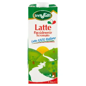 TRE VALLI LATTE UHT P/SCREMATO SQUARE LT.1