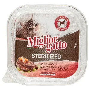 MIGLIOR GATTO STERILIZED VASCH.MANZO/FEG. GR.100
