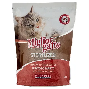 MIGLIOR GATTO STERILIZED CROCC. MANZO GR.400